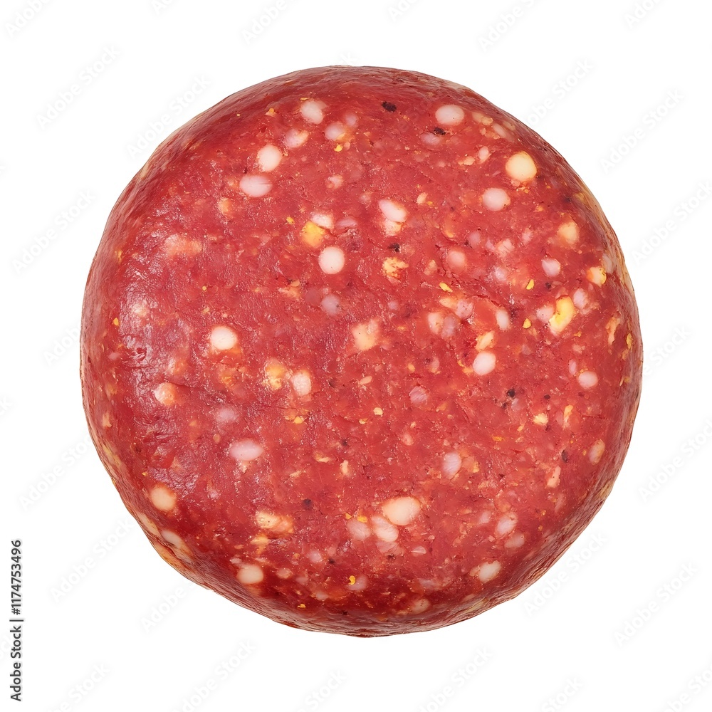 Chorizo Salami Gourmet Sausage slice cured spicy meat white background Chorizo Salami Gourmet Sausage slice cured spicy meat white background