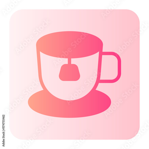 tea cup gradient icon