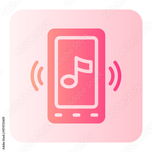 music player gradient icon