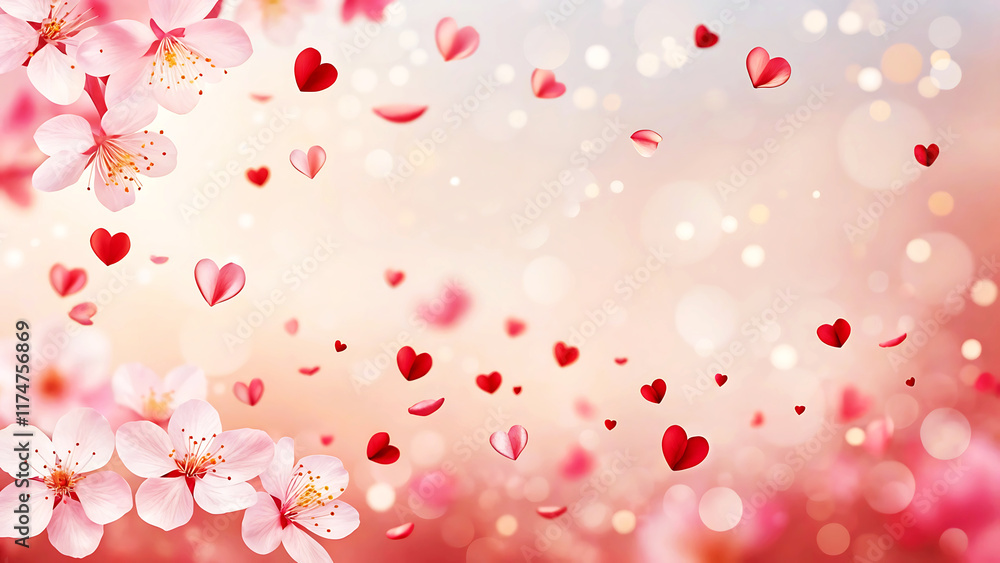 Love Heart Pink and Red Background for Romantic Themes Love Heart Pink and Red Background for Romantic Themes