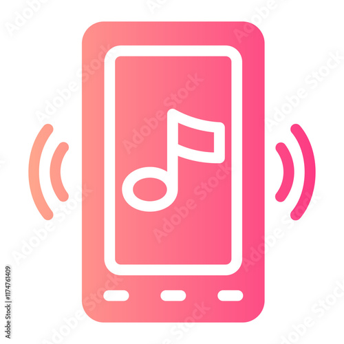 music player gradient icon