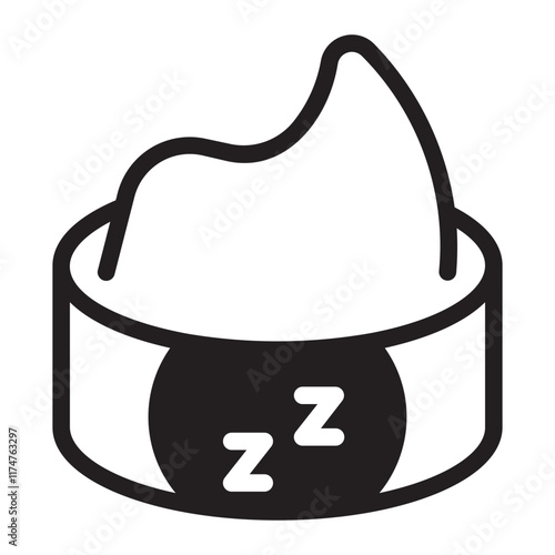night cream glyph icon