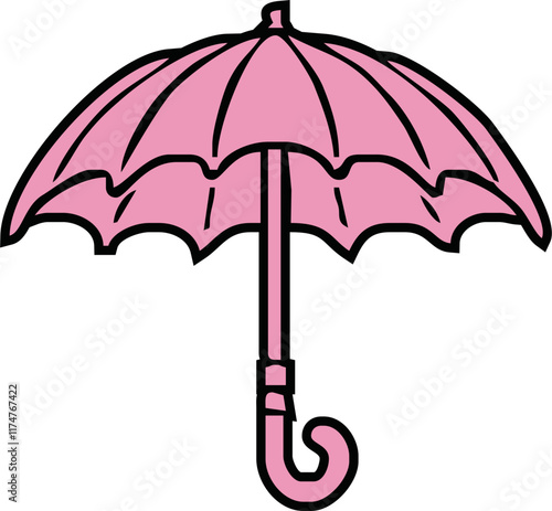 Umbrella isolated on white background icon