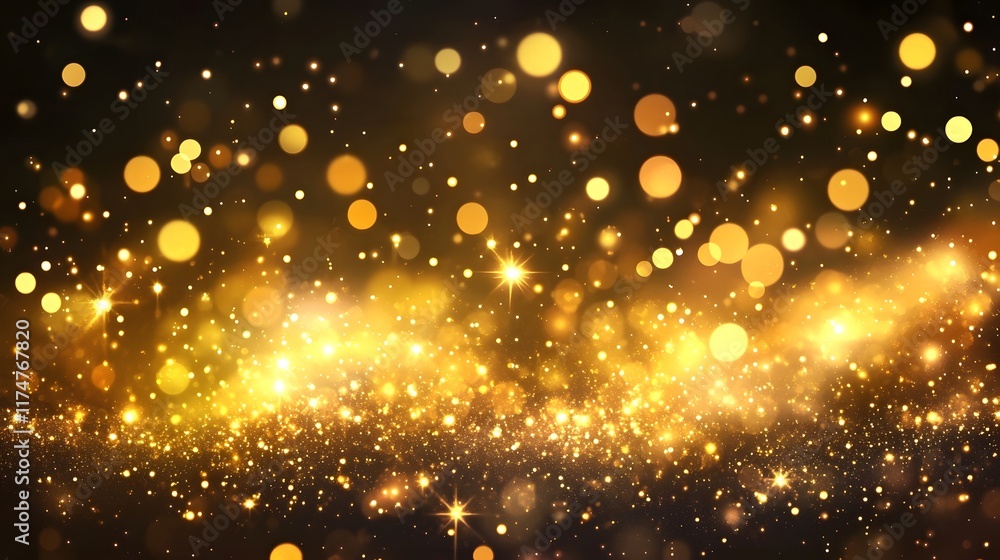 Abstract background with shimmering golden sparkles and glittering particles against a dark backdrop Festive and celebratory concept for holidays parties and events such as Diwali Christmas Abstract background with shimmering golden sparkles and glittering particles against a dark backdrop Festive and celebratory concept for holidays parties and events such as Diwali Christmas
