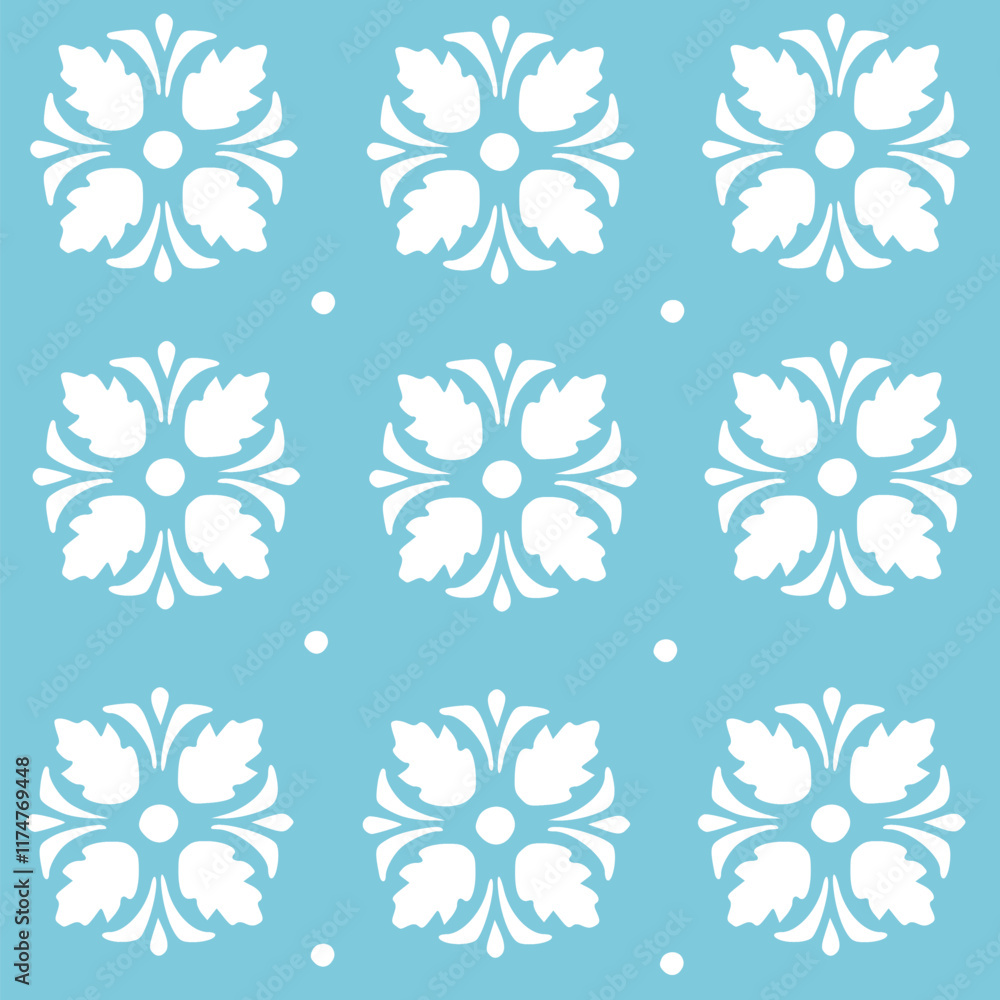 Vector seamless pattern with hand drawn symmetric flowers. Beautiful design for textile, wallpaper, wrapping paper and backgrounds. Vector seamless pattern with hand drawn symmetric flowers. Beautiful design for textile, wallpaper, wrapping paper and backgrounds.