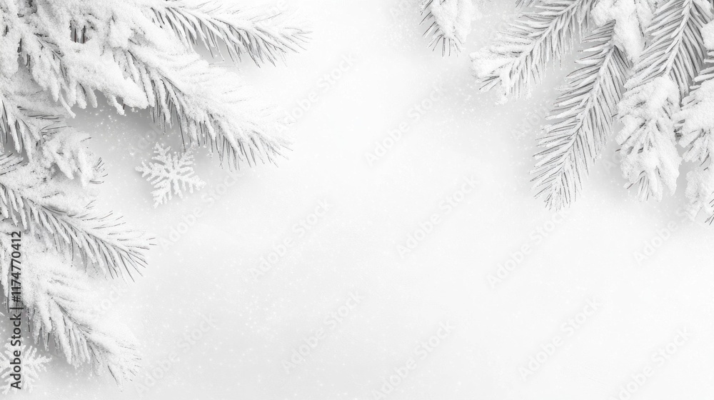 Obraz premium White snow abstract background with subtle textures and a calm winter aesthetic, perfect for a web banner or website header design