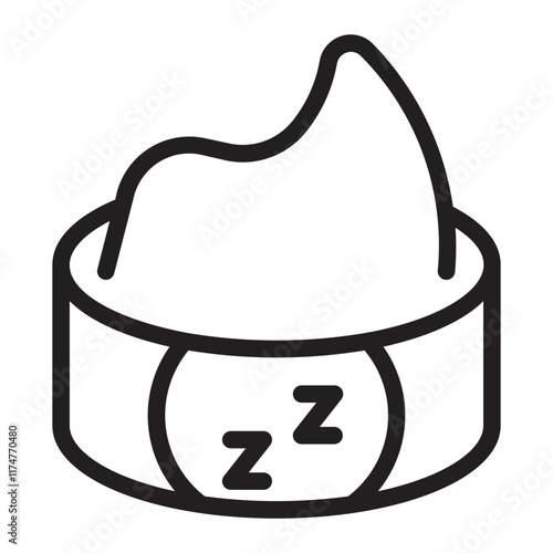 night cream line icon