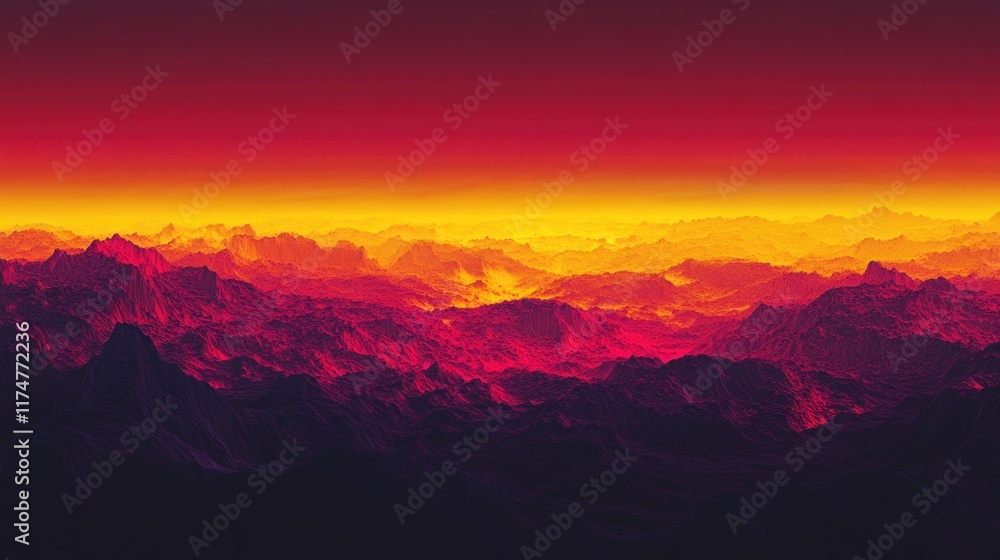 Wide panoramic design with a gradient of yellow, red, and amber, combined with rough noise textures and glowing light accents for a bold aesthetic Wide panoramic design with a gradient of yellow, red, and amber, combined with rough noise textures and glowing light accents for a bold aesthetic