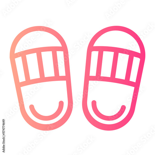 slippers gradient icon