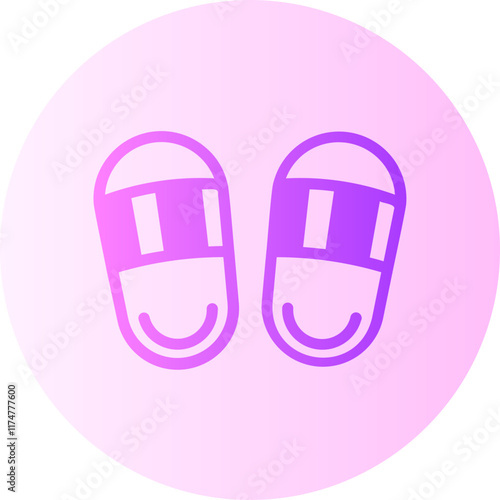 slippers gradient icon