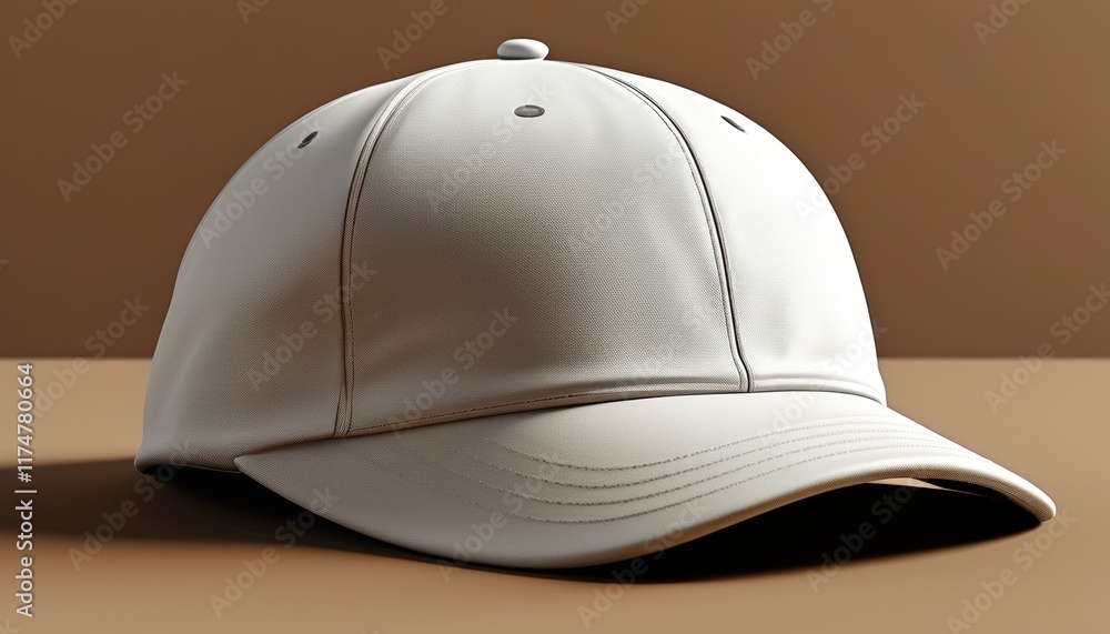 Fototapeta premium Fashionable cap mockup for design with copy space
