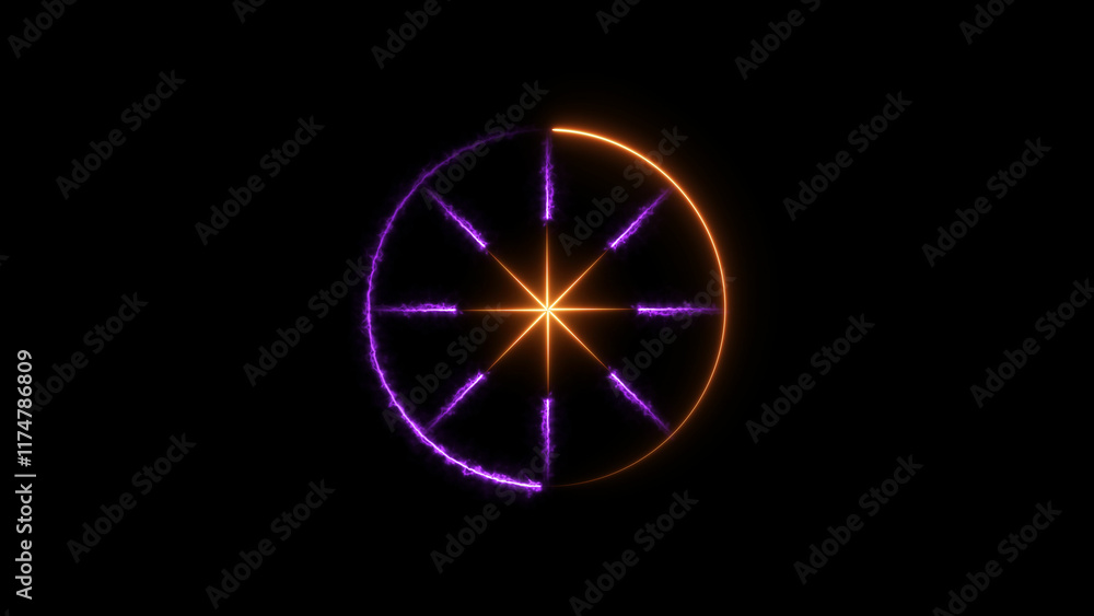 laser lines neon bright colorful 4k illustration. Abstract seamless loop line on black background. laser lines neon bright colorful 4k illustration. Abstract seamless loop line on black background.
