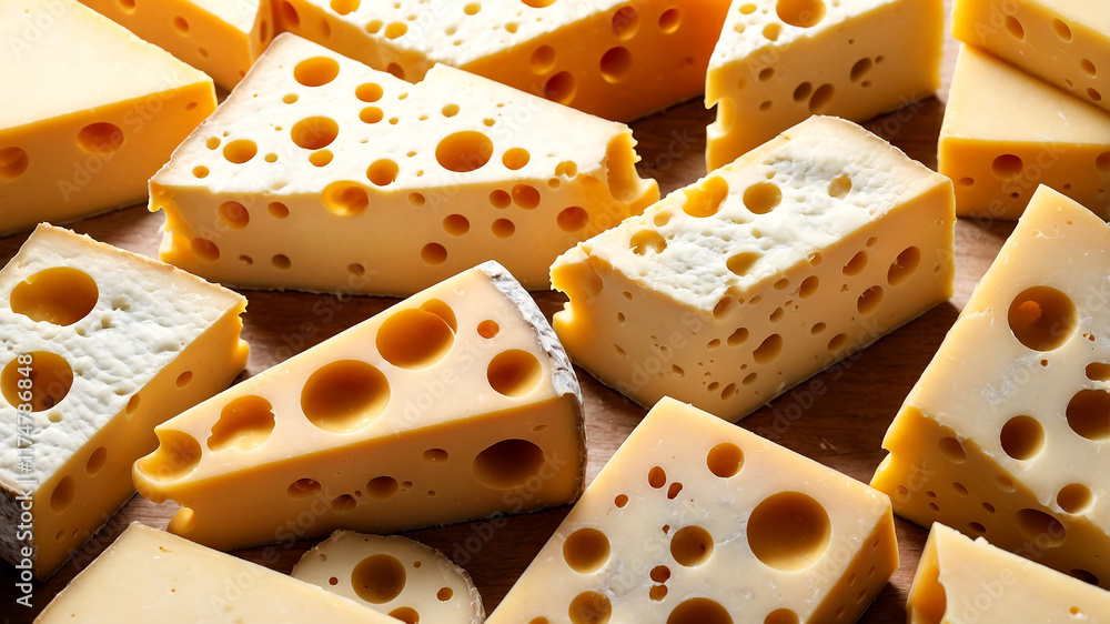 Seamless Cheese Pattern Background for Food Design Seamless Cheese Pattern Background for Food Design