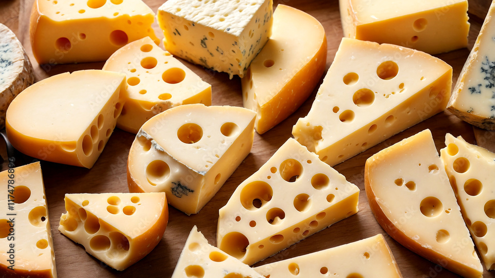 Seamless Cheese Pattern Background for Food Design Seamless Cheese Pattern Background for Food Design