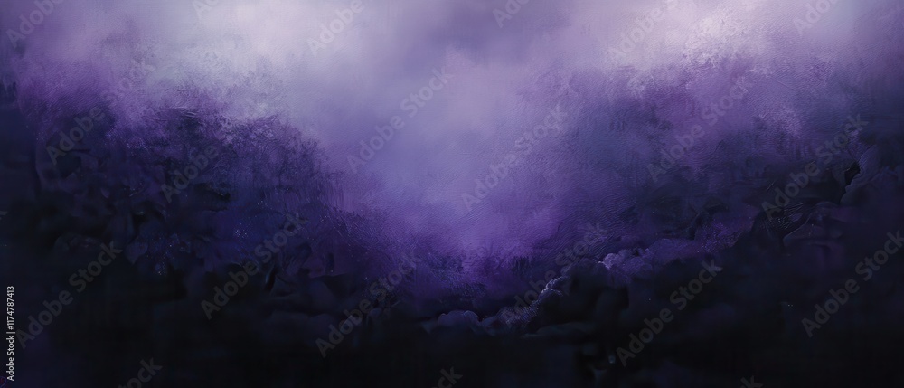 Naklejka premium Abstract Purple Clouds in a Misty Sky with Atmospheric Tone