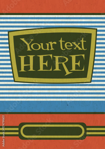 1960s Style Vector Template for Retro Style Party, Event Posters, Covers, Invitations. Vintage 60s Colors and Shapes