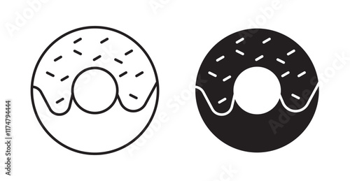 Doughnut icons vector pack for web designs