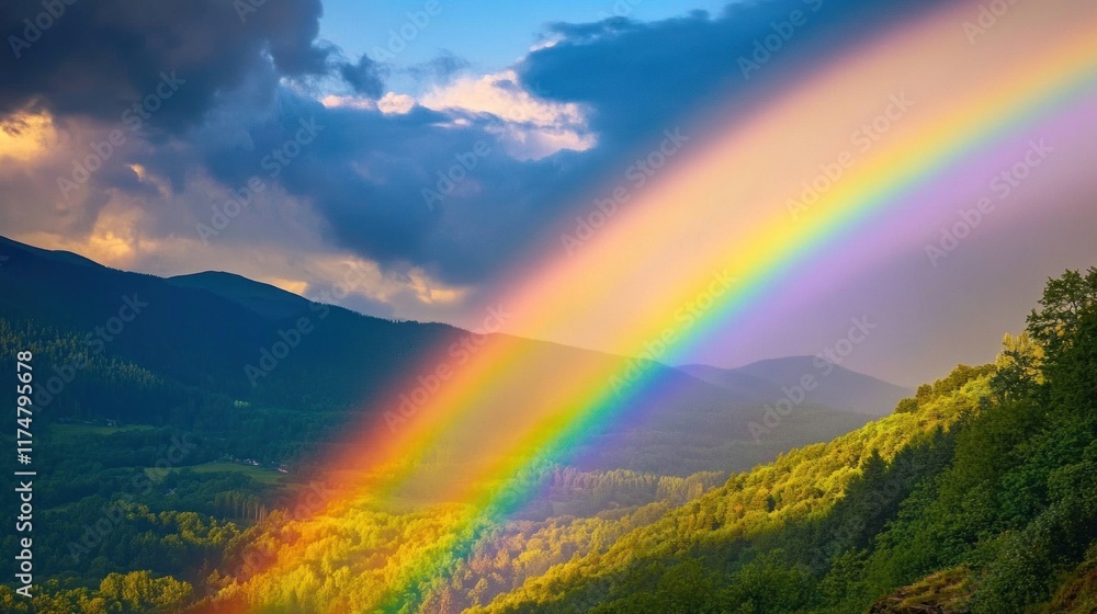 Obraz premium rainbow in the mountains