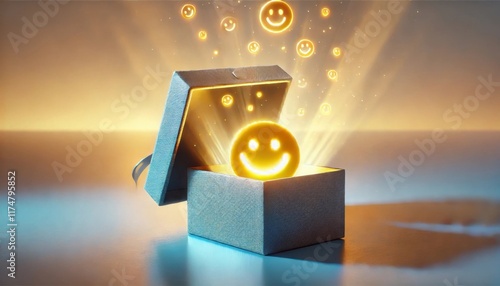 Happiness is a gift tucked inside a present box. Happiness nurtures mental health.