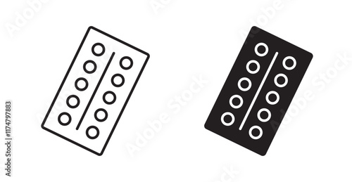 Oral contraception icons vector pack for web designs