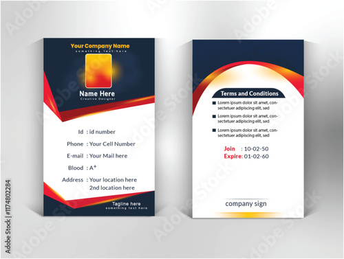 Corporate official identity card design