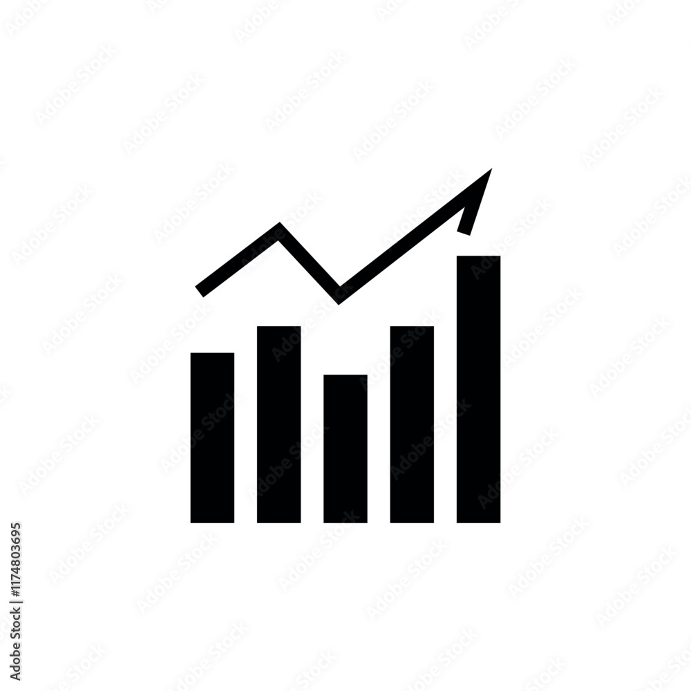 Business graph up with arrow vector. Business graph up with arrow vector.