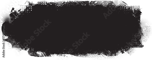 Grunge textured banner with rough edges. Halftone dots texture. Overlay grunge texture . Simply place texture over any object to create grunge effect . Banner with scratched surface for your design. 