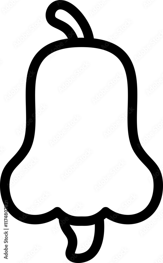 Cashew Apple Line Icon Cashew Apple Line Icon