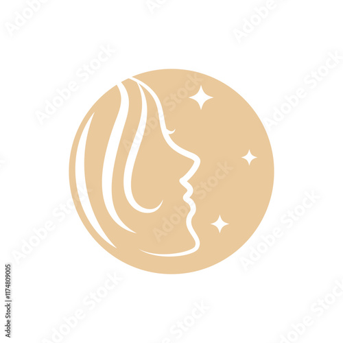  beauty women face logo icon