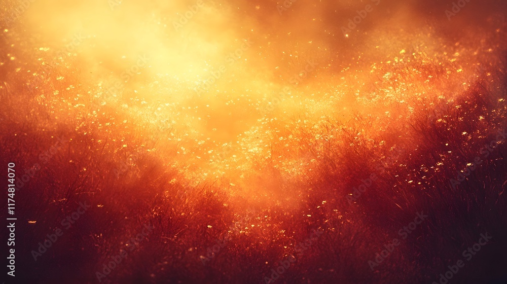 Fototapeta premium Captivating Celestial Glow Mesmerizing cosmic radiance fills the sky with a dazzling display of shimmering glowing light Vibrant colors and sparkling particles create a dream like
