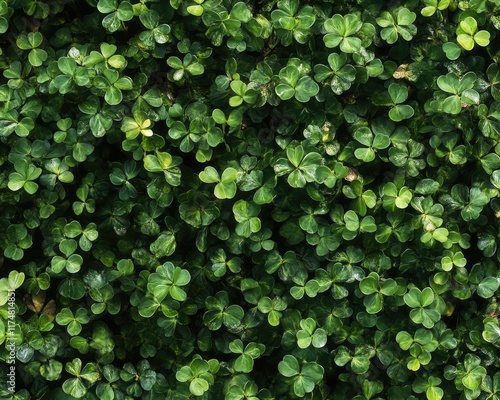 Wallpaper Mural Lush Shamrock Background Celebrating Irish Heritage with Vibrant Green Clover Leaves for St. Patrick's Day Torontodigital.ca