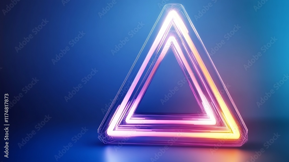 Neon Triangle Light Abstract Art Design Neon Triangle Light Abstract Art Design
