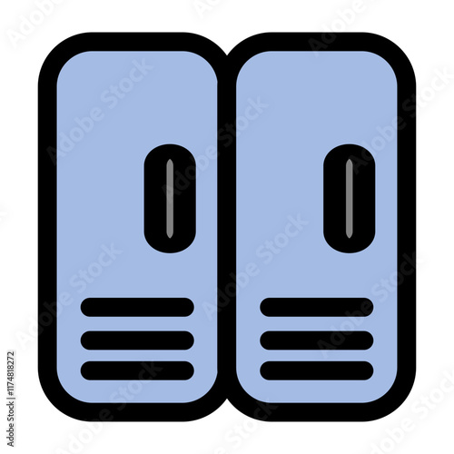 Fitness gym locker room - Flat icon symbol