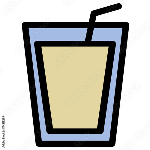 Fitness ice cold refreshing drink - Flat icon symbol