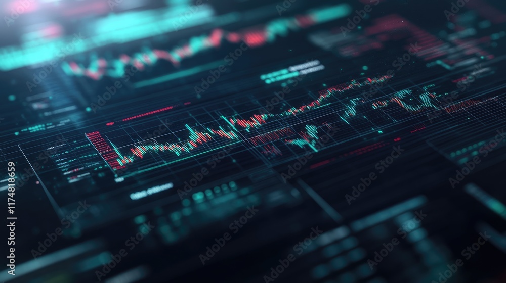 Digital Screen Displays Stock Market Data Graphs Digital Screen Displays Stock Market Data Graphs