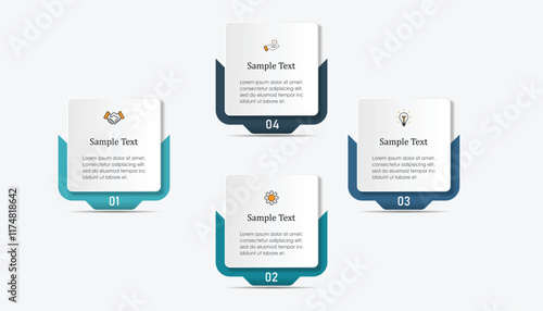 Infographic template five option process or step for business
