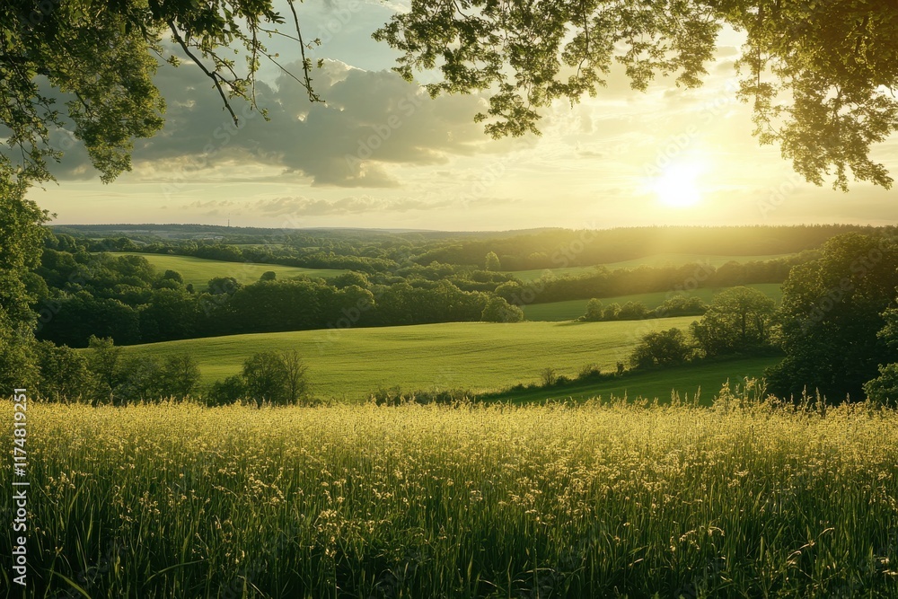 Obraz premium environmentally focused scene highlighting the benefits of sustainability in farming and biodiversity in daily life