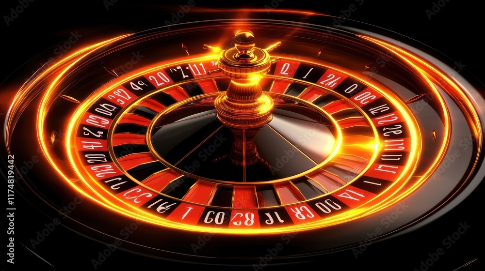 Glowing Roulette Wheel: A Casino Game of Chance and Risk Glowing Roulette Wheel: A Casino Game of Chance and Risk