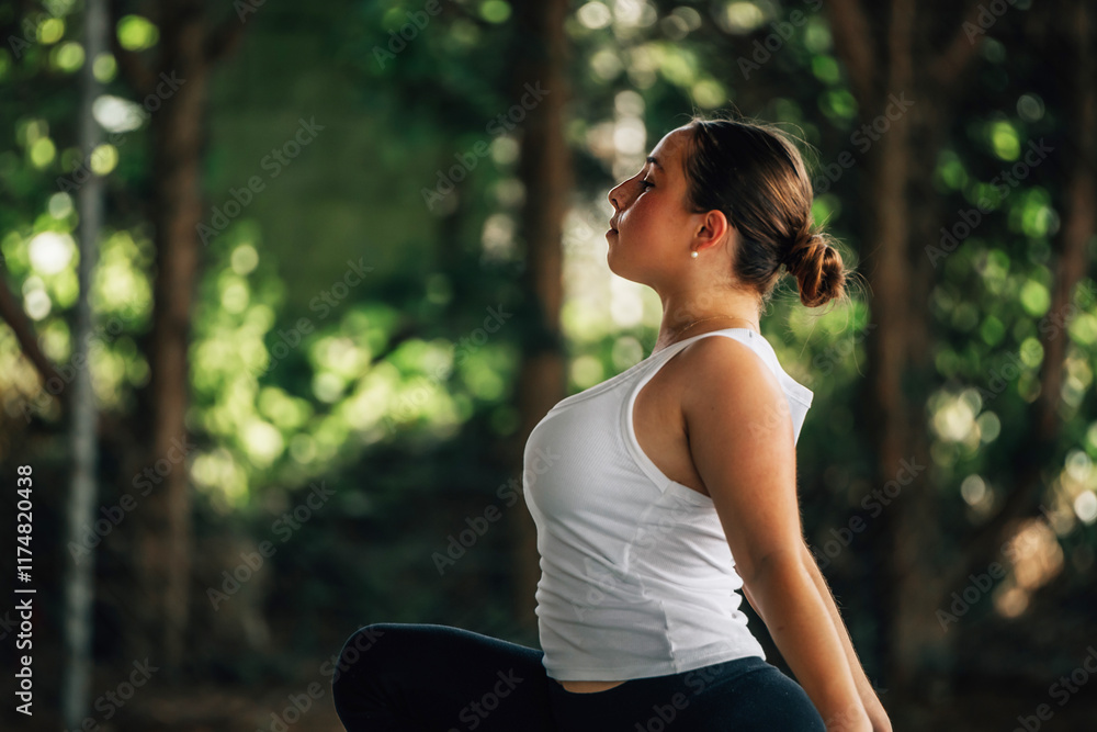 young woman doing sports outdoors young woman doing sports outdoors