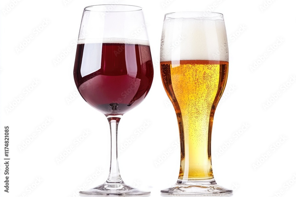 Cheers to Friendship: Friends Celebrating with Clinking Wine and Beer Glasses Cheers to Friendship: Friends Celebrating with Clinking Wine and Beer Glasses