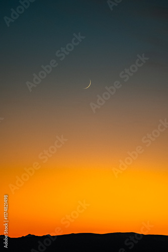 Sonnenuntergang Hochlantsch - Teichalm - Almenland - Oststeiermark - Sichelmond photo