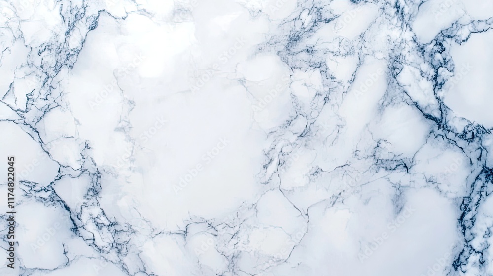 Fototapeta premium Elegant White Marble Texture With Blue Veining