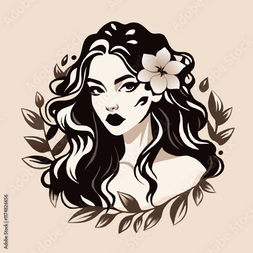 woman with flower