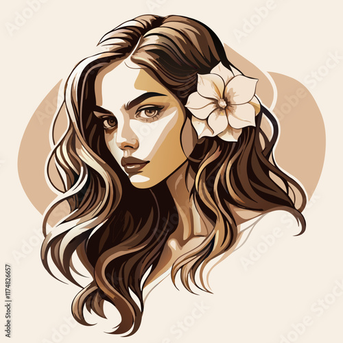 woman with flower