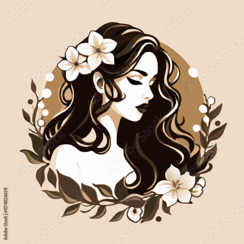woman with flower