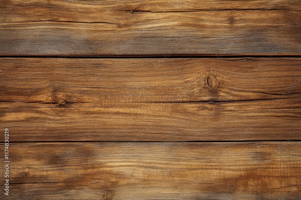 Obraz premium Top View of Old Dark Walnut Wooden Plank Table Surface Texture - Rustic Brown Textured Wood Background