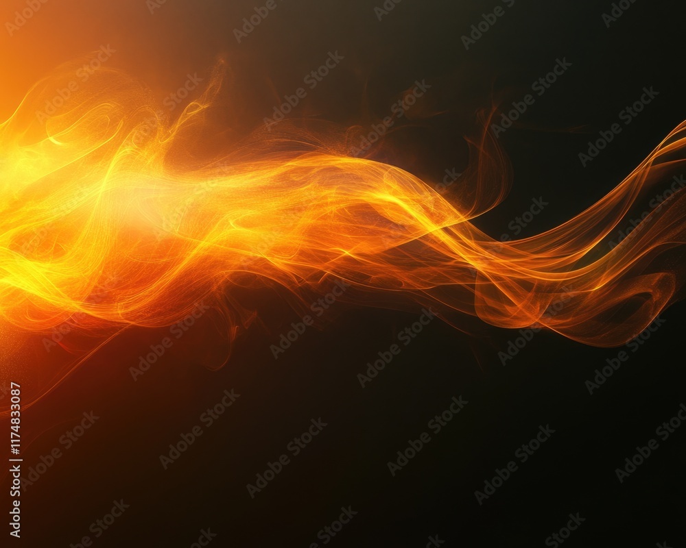 Fototapeta premium Radiant Fire Eruption: Vivid Explosion of Flames Against Dark Backdrop