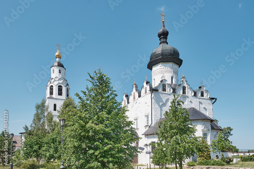 Cathedral of Assumption. St. Nicholas Church with Bell Tower. Dormition Monastery. Sviyazhsk,Russia photo