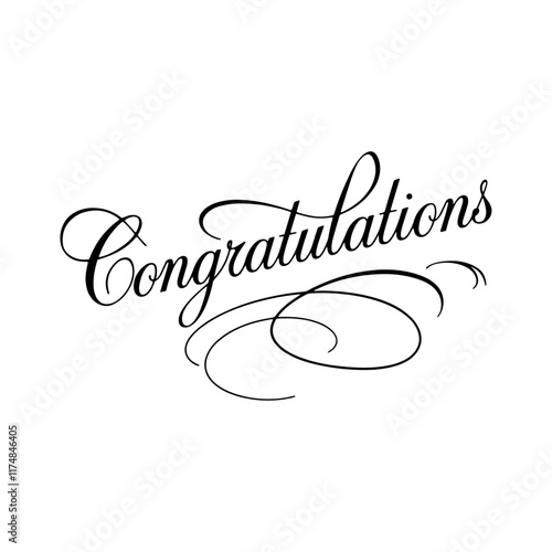 Elegant Congratulations Joining Writing Typography Template for Celebratory Occasions, Invitations, and Achievement Announcements