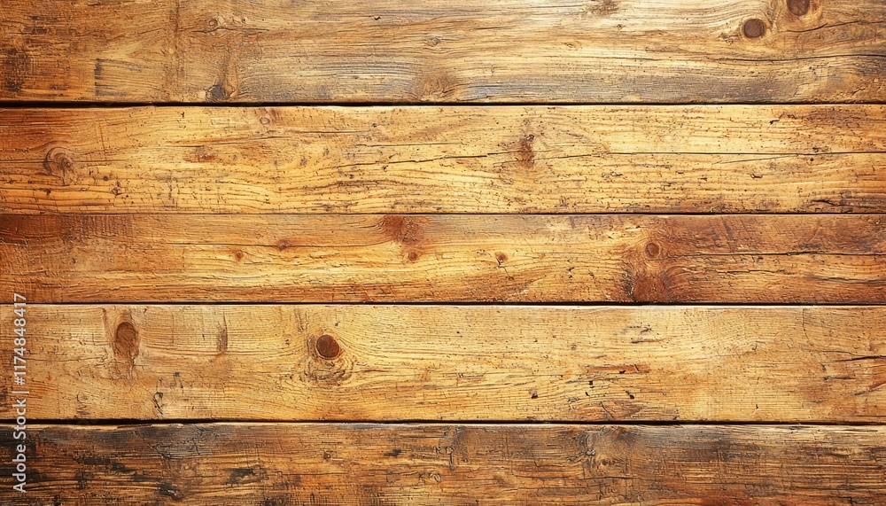 Naklejka premium Weathered Horizontal Wooden Planks Background Texture